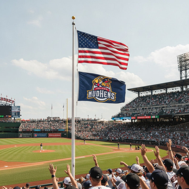 Toledo Mudhens 3x5 Flag Minor League Tigers heartlandflags