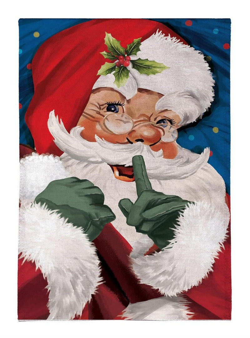 Traditional Santa Portrait 2 Sided Banner heartlandflags