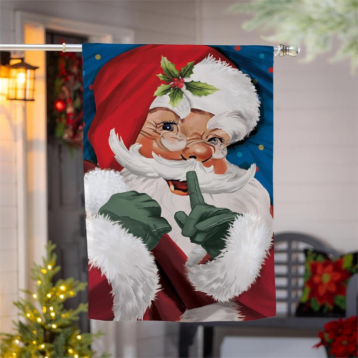 Traditional Santa Portrait 2 Sided Banner heartlandflags
