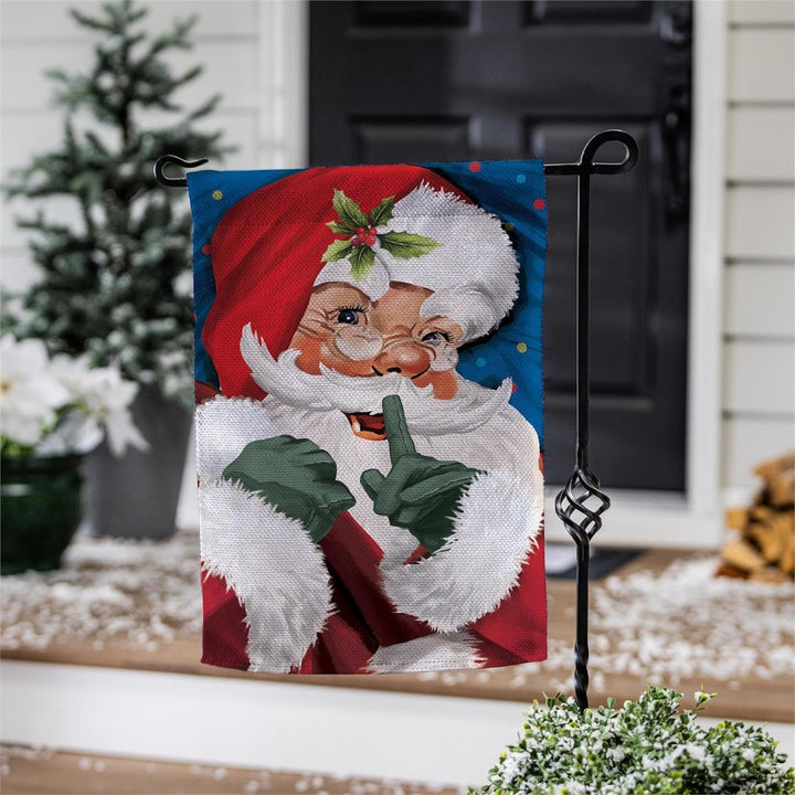 Traditional Santa Portrait 2 Sided Garden Flag heartlandflags