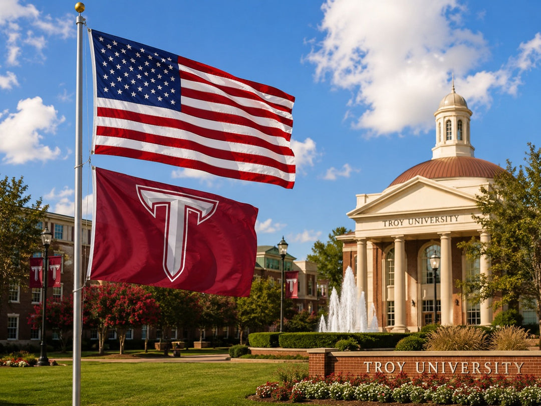 Troy University Flag 3x5 New Logo heartlandflags