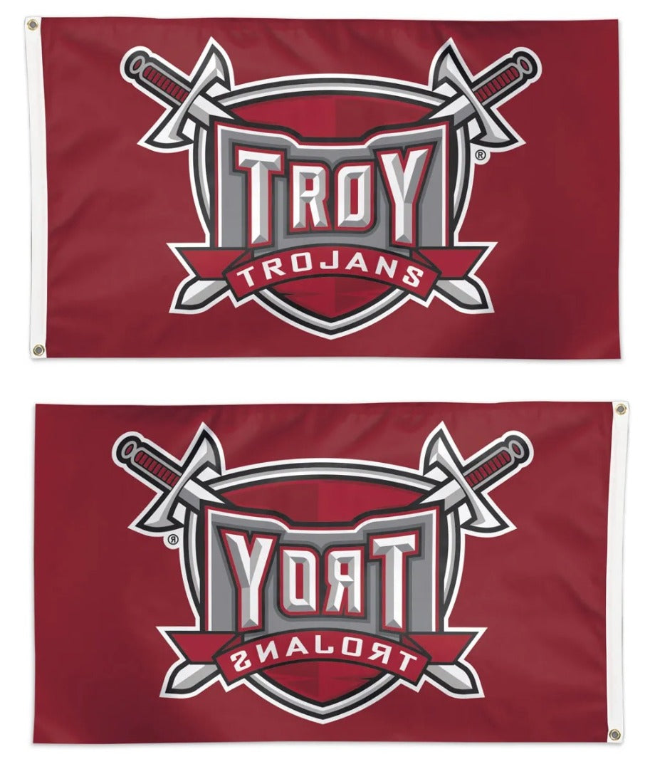 Troy University Flag 3x5 Official Logo heartlandflags