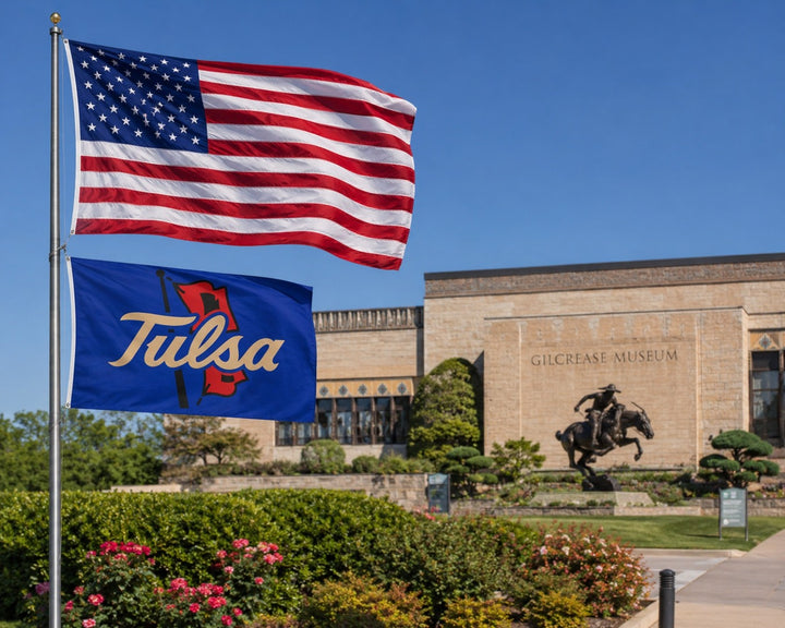 Tulsa Golden Hurricanes Flag 3x5 Logo heartlandflags