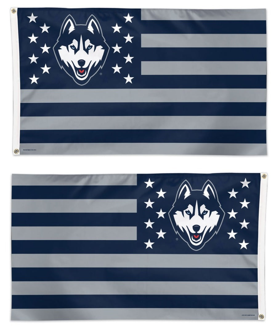 UConn Huskies Americana Flag 3x5 Stars and Stripes heartlandflags