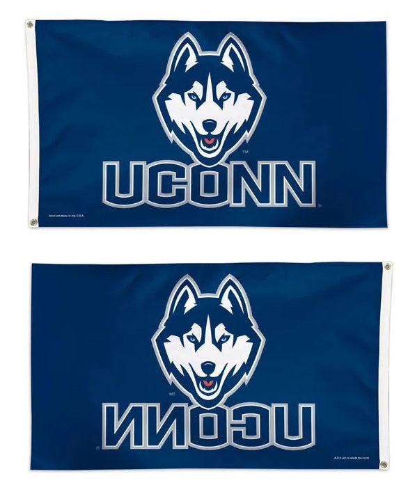 UConn Huskies Flag 3x5 Logo heartlandflags