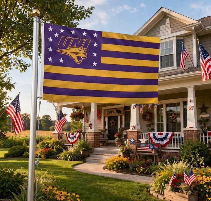 UNI Panthers Flag Americana 3x5 Stars and Stripes heartlandflags