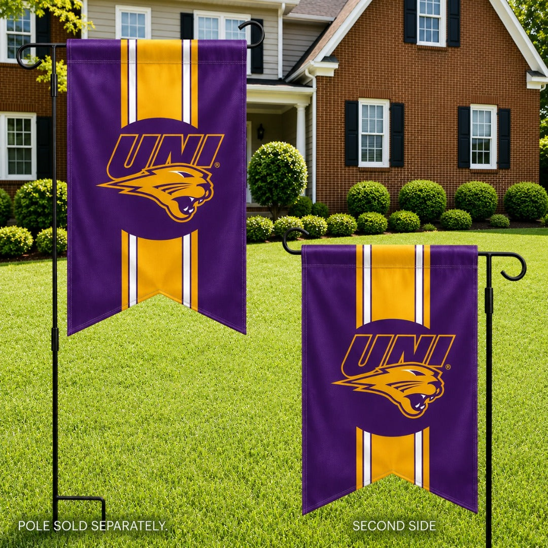 UNI Panthers Vintage 2 Sided Garden Flag heartlandflags