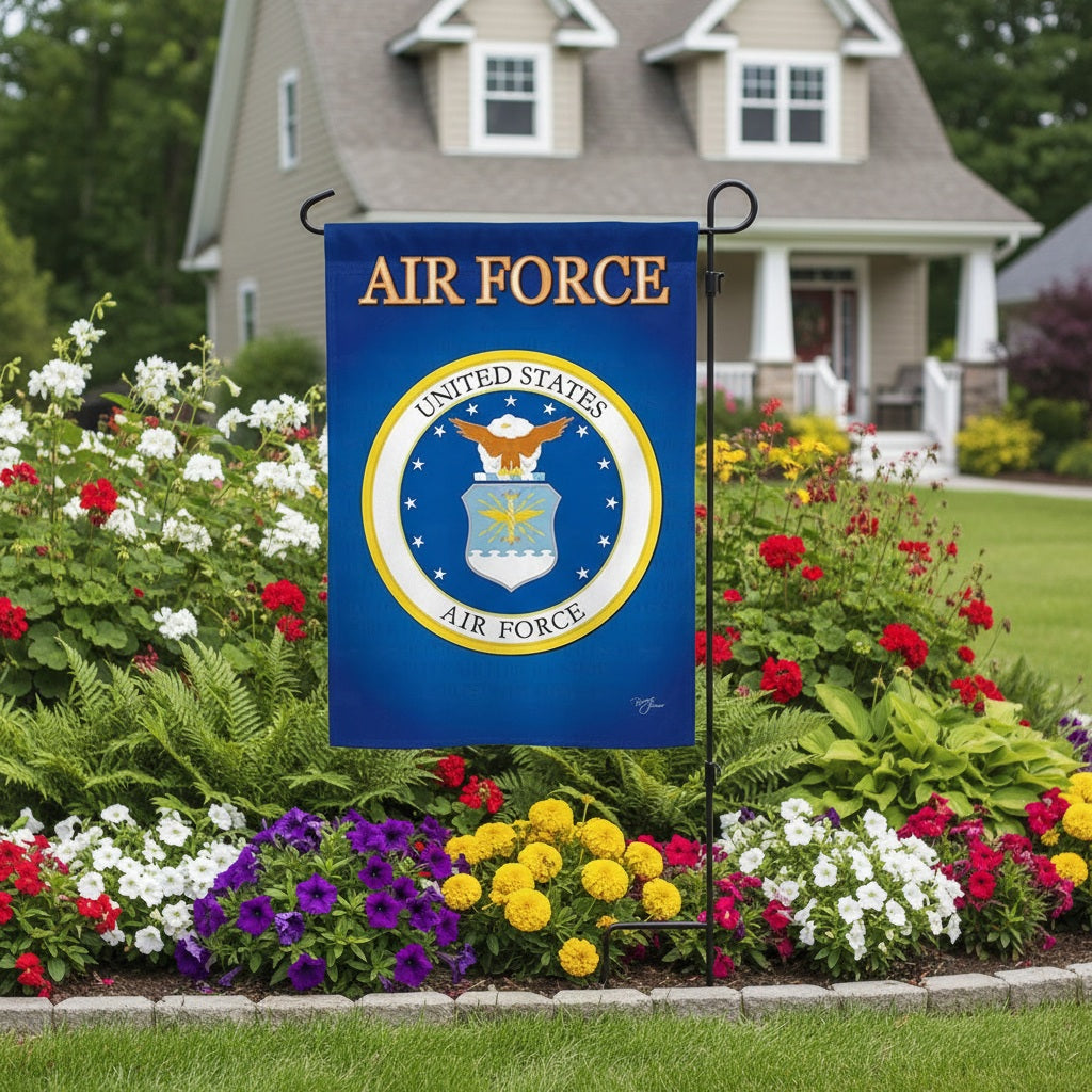 US Air Force 2 Sided Military Garden Flag heartlandflags