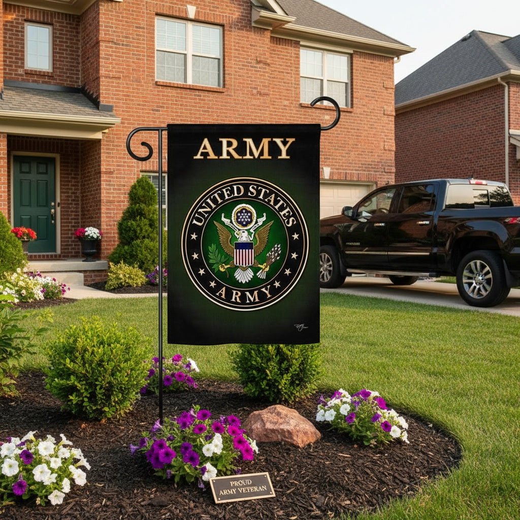 US Army 2 Sided Military Garden Flag heartlandflags