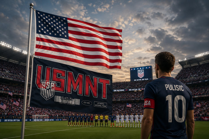 US Mens National Team 3x5 Flag - hanging