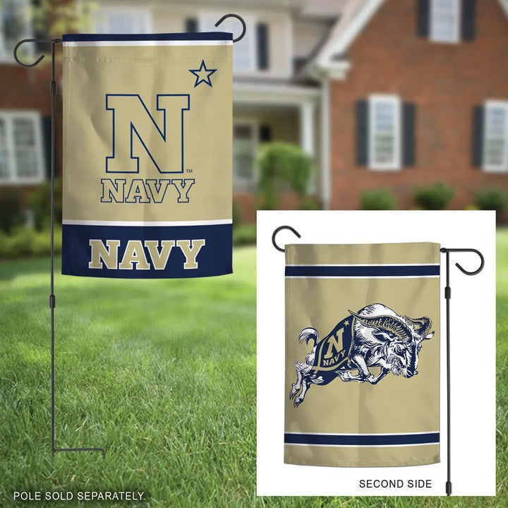 US Naval Academy Garden Flag 2 Sided Double Logo heartlandflags