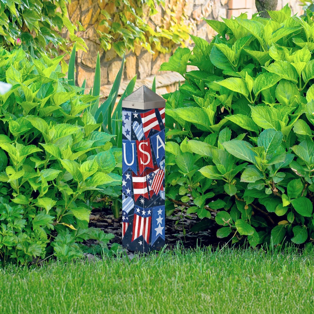 USA Banner Patriotic 20 Inch Art Pole heartlandflags