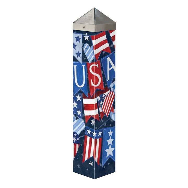 USA Banner Patriotic 20 Inch Art Pole heartlandflags