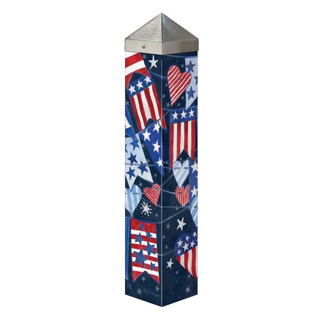 USA Banner Patriotic 20 Inch Art Pole heartlandflags