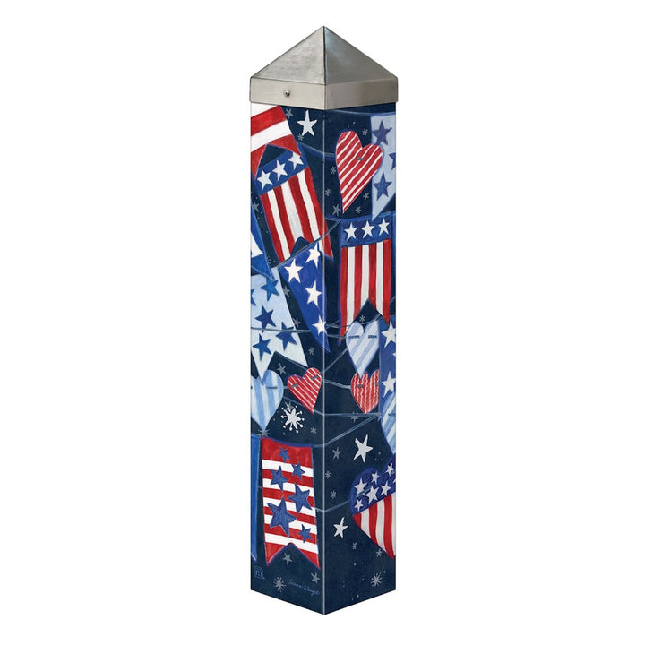 USA Banner Patriotic 20 Inch Art Pole heartlandflags