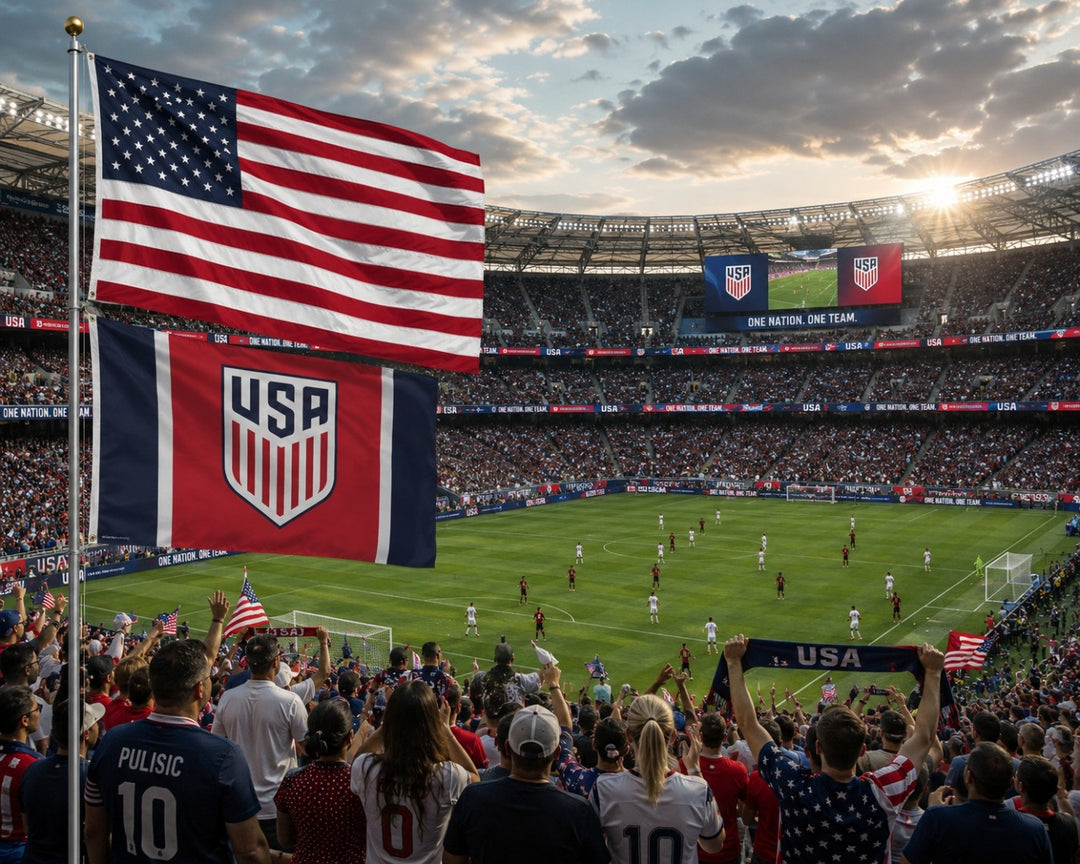 USA Soccer National Team Flag 3x5 Red White Blue heartlandflags