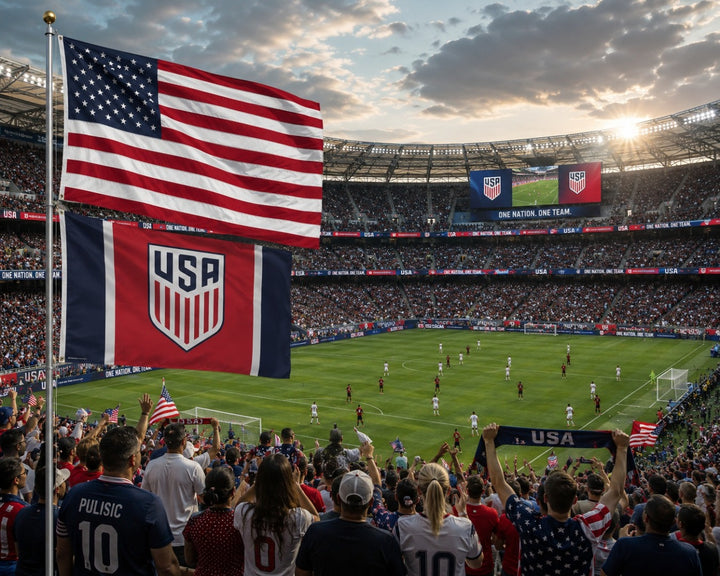 USA Soccer National Team Flag 3x5 Red White Blue heartlandflags