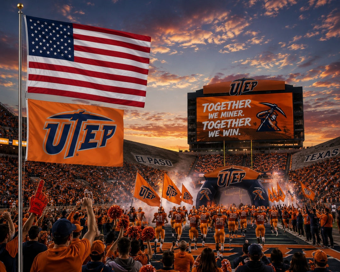 UTEP Orange 3x5 Flag heartlandflags