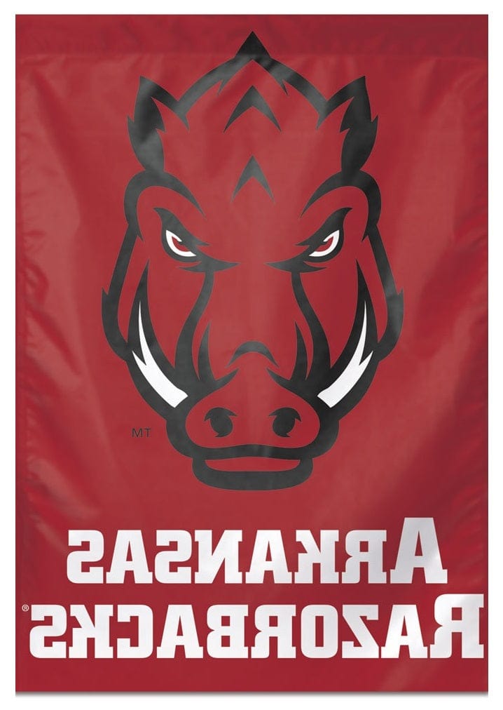 University of Arkansas Razorback Flag Logo heartlandflags