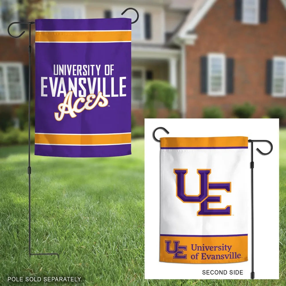 University of Evansville Garden Flag 2 Sided Aces heartlandflags