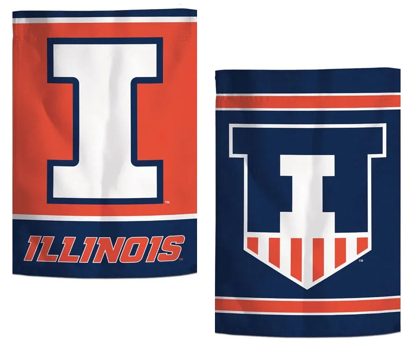 University of Illinois Garden Flag 2 Sided Illini heartlandflags
