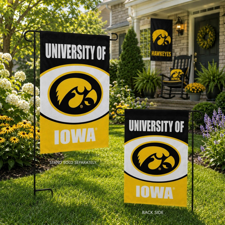 University of Iowa 2 Sided Garden Flag heartlandflags