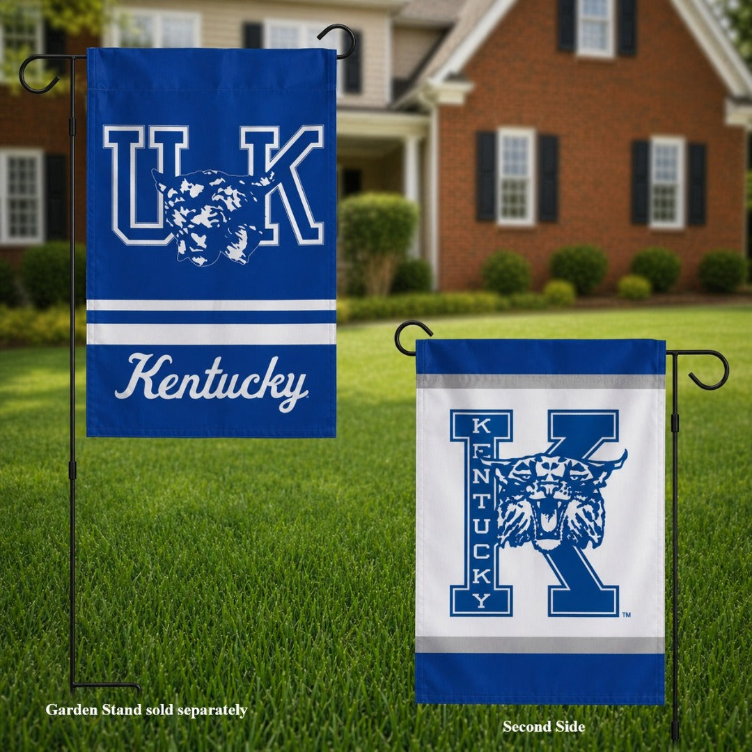University of Kentucky Garden Flag 2 Sided Throwback Logo heartlandflags