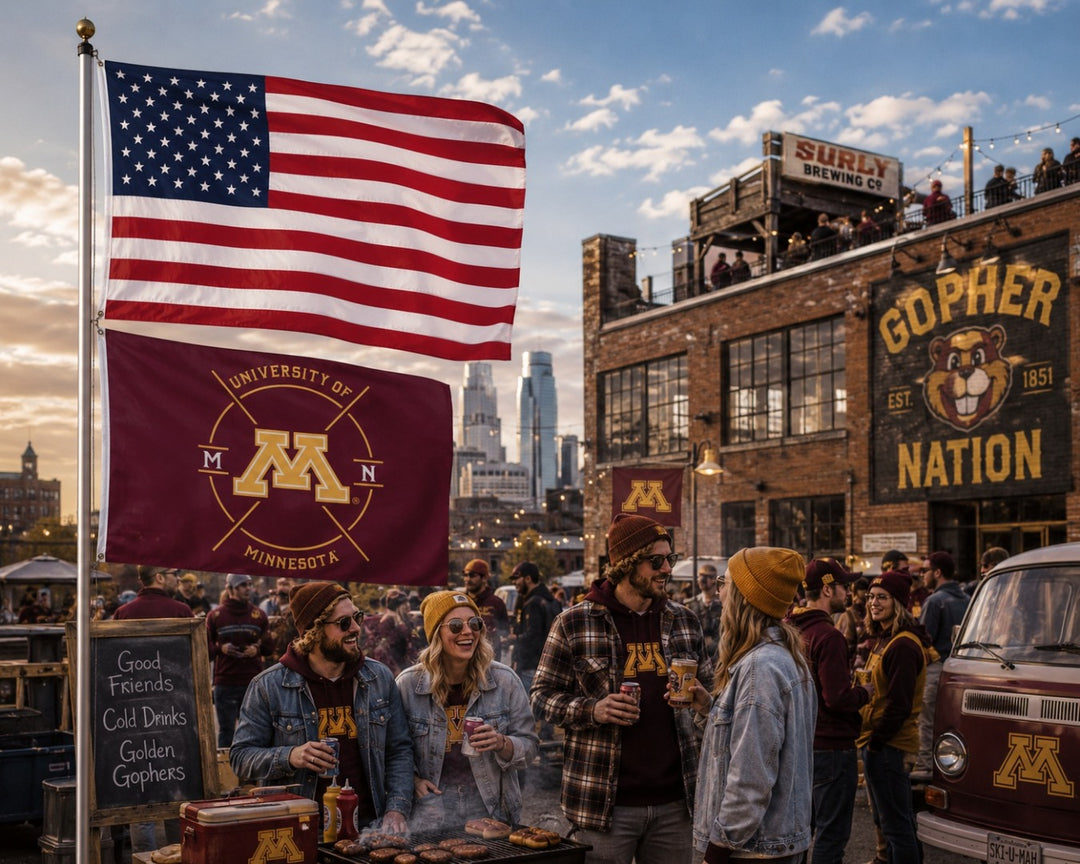 University of Minnesota 3x5 Hipster Flag heartlandflags
