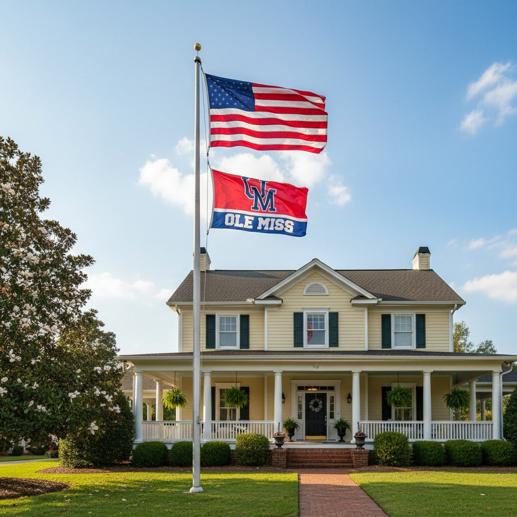 University of Mississippi Vintage Logo 3x5 Flag heartlandflags