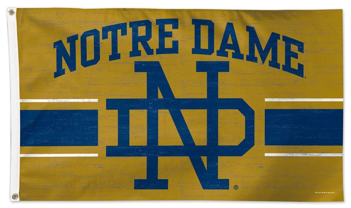 University of Notre Dame Flag 3x5 Vault ND On Gold heartlandflags