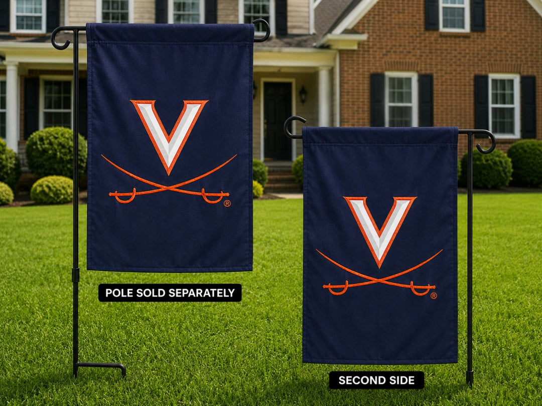 University of Virginia Garden Flag 2 Sided Applique Logo heartlandflags
