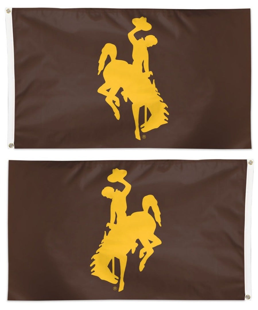 University of Wyoming Flag 3x5 Logo Brown heartlandflags