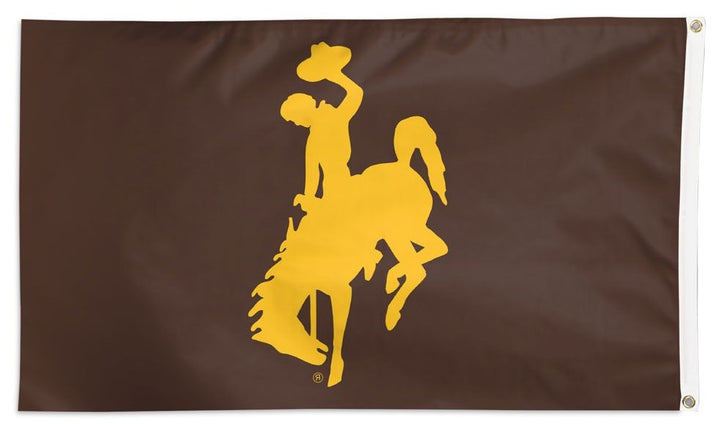 University of Wyoming Flag 3x5 Logo Brown heartlandflags