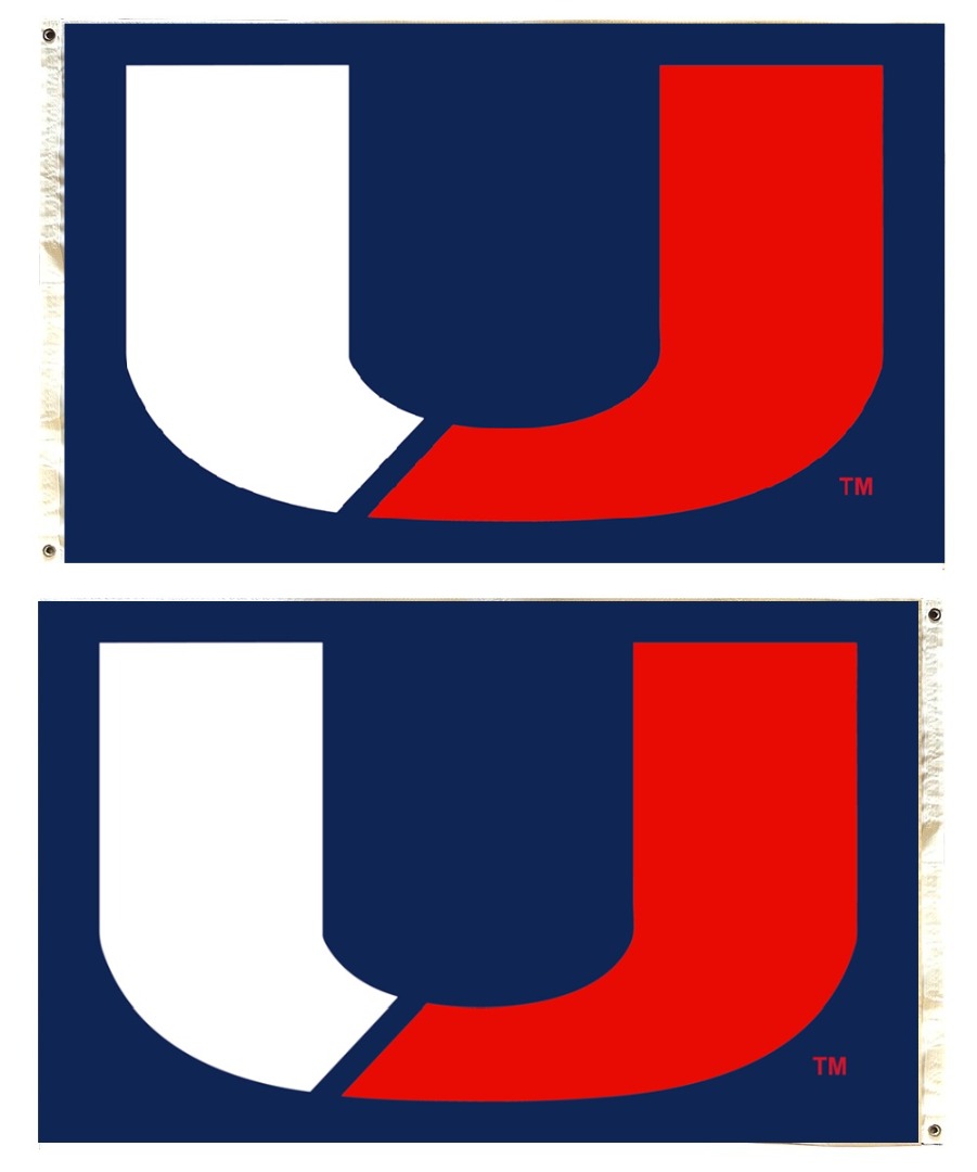 Urbandale Jayhawks 2 Sided Blue Flag heartlandflags