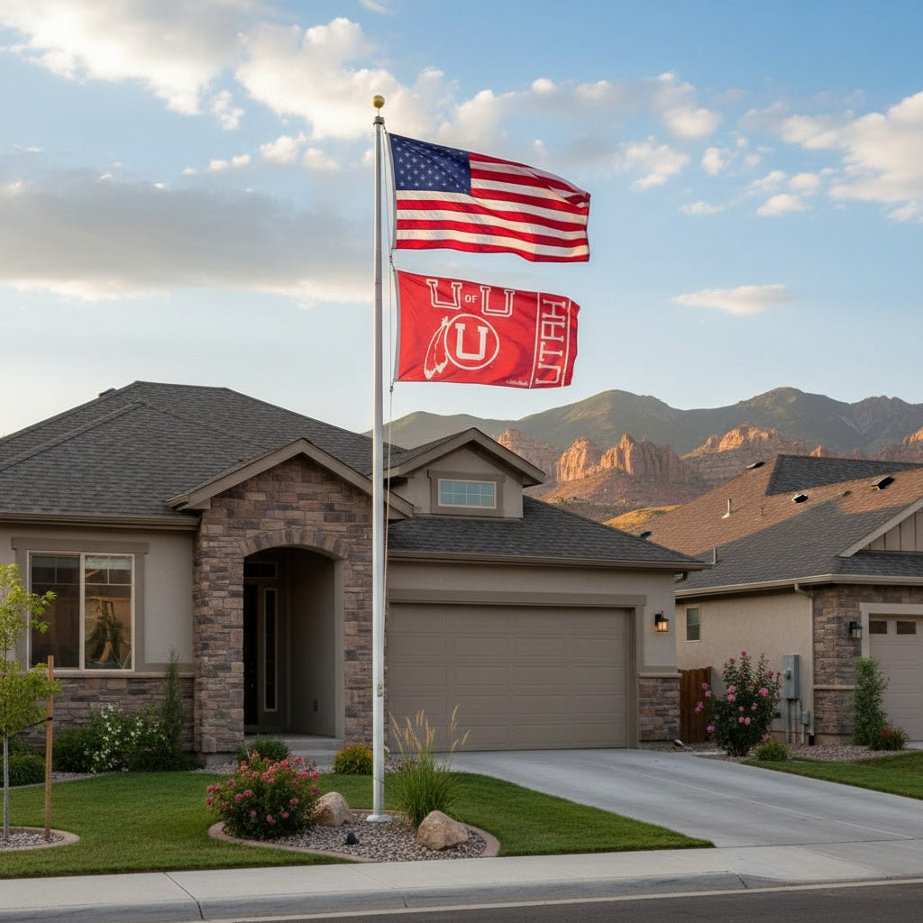 Utah Utes Flag 3x5 Retro Classic Logo heartlandflags