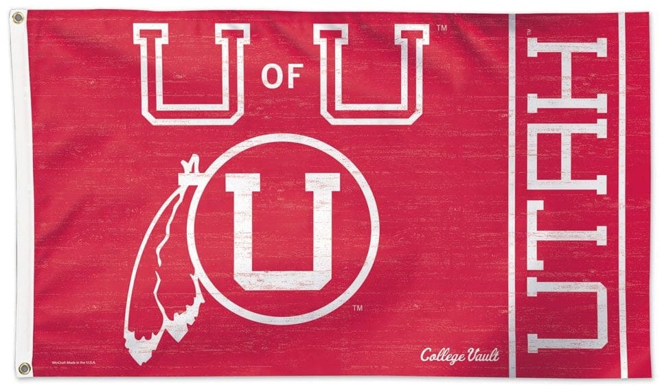 Utah Utes Flag 3x5 Retro Classic Logo heartlandflags