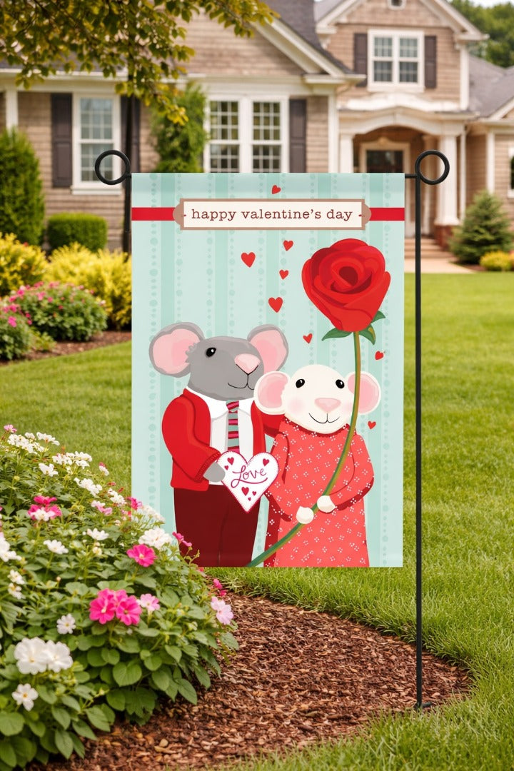 Valentine's Day Date 2 Sided Garden Flag heartlandflags