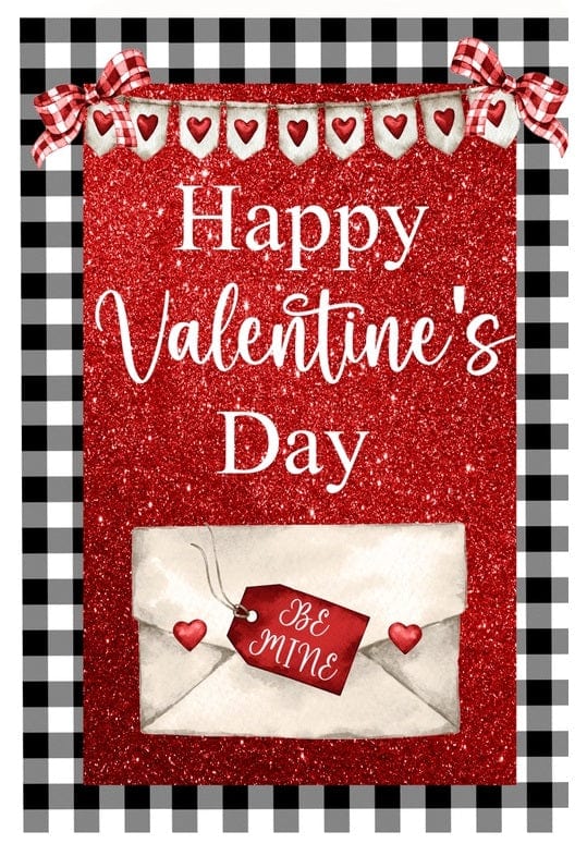 Valentines Envelope Garden Flag 2 Sided Happy Valentine's Day heartlandflags