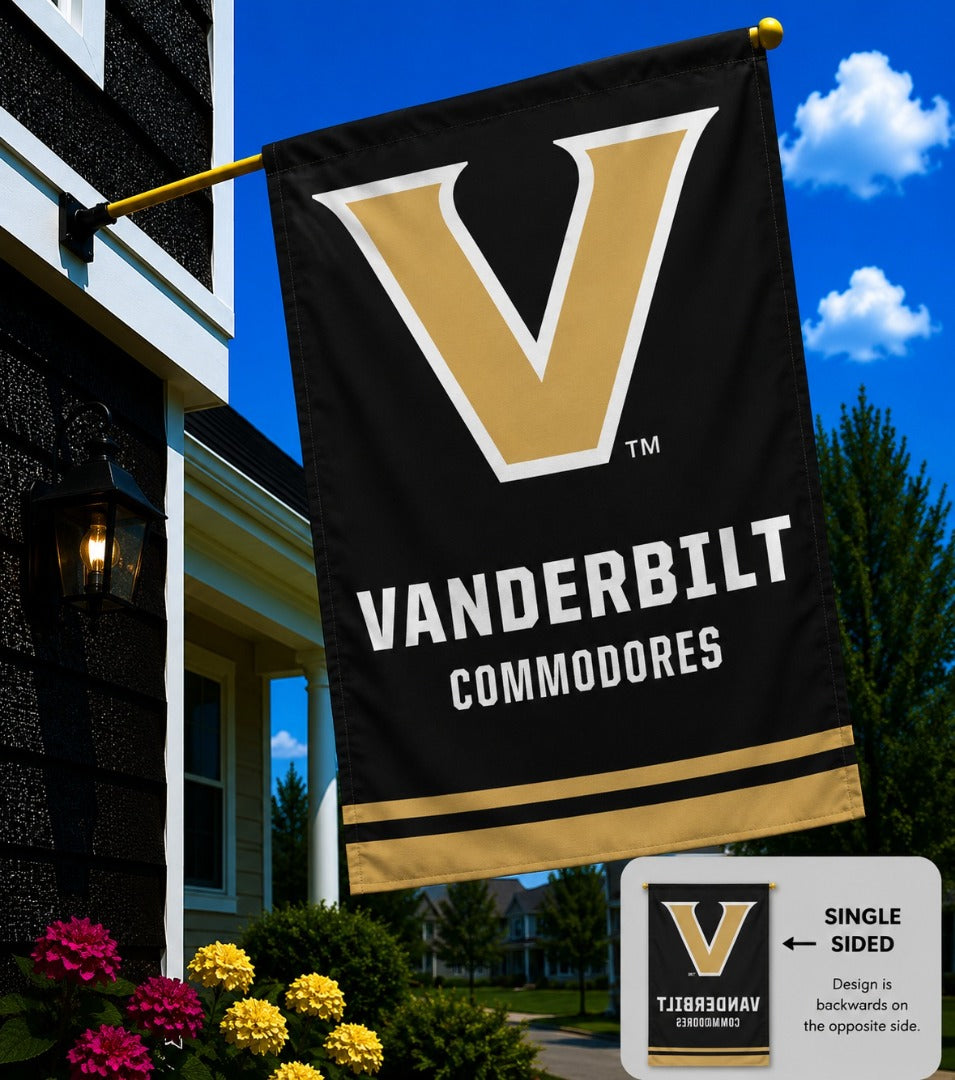 Vanderbilt Commodores Banner Vertical Flag heartlandflags
