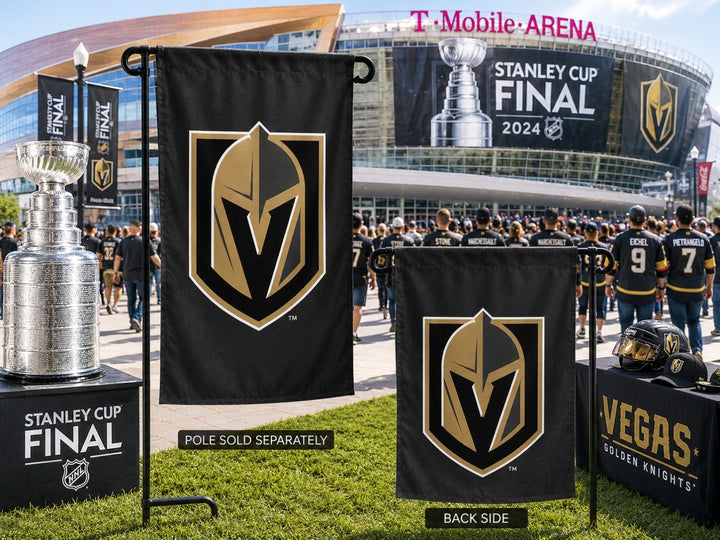 Vegas Golden Knights 2 Sided Embroidered Garden Flag heartlandflags