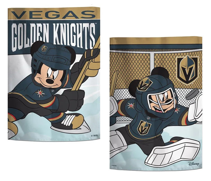 Vegas Golden Knights Mickey Mouse 2 Sided Garden Flag heartlandflags