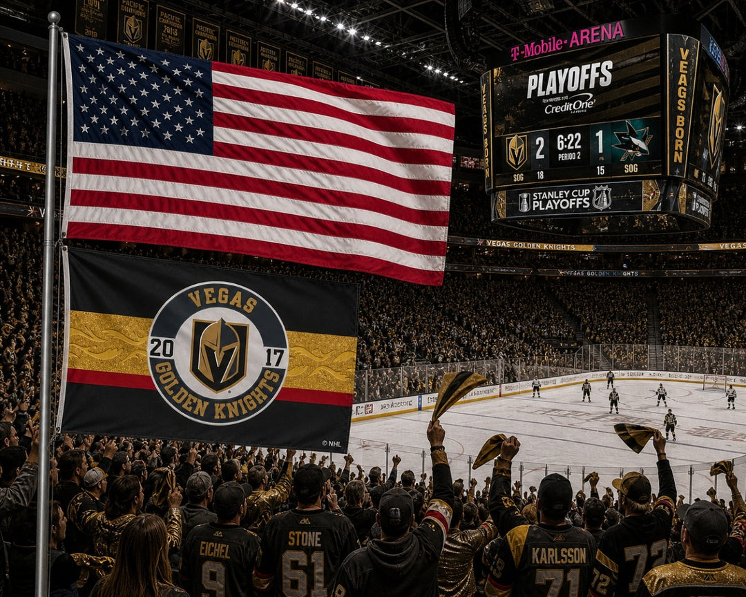 Vegas Knights Embroidered Flag 2 Sided 3x5 heartlandflags