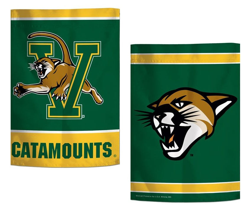 Vermont Catamounts Garden Flag 2 Sided Logo