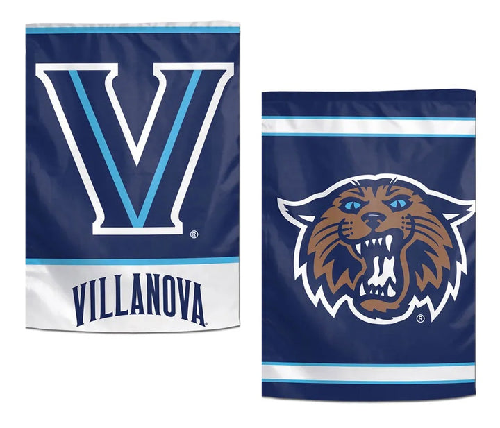 Villanova Wildcats 2 Sided Garden Flag Double Logo heartlandflags