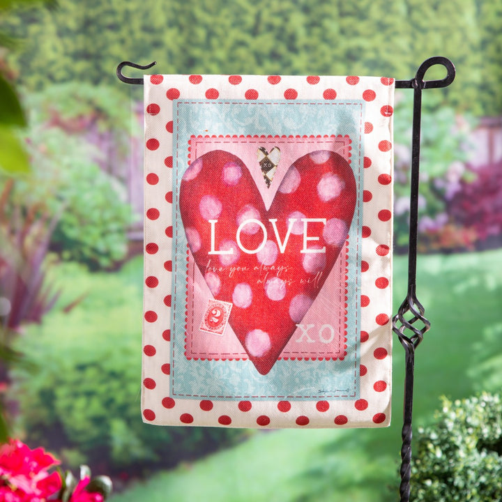 Vintage Valentine Garden Flag 2 Sided heartlandflags