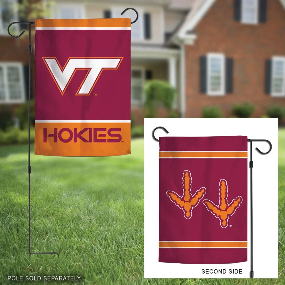 Virginia Tech Hokies Garden Flag 2 Sided Logo heartlandflags