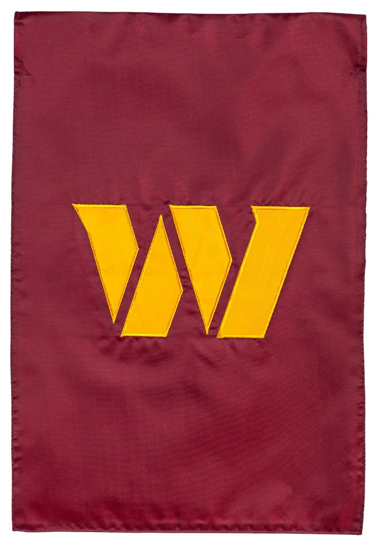 Washington Commanders 2 Sided Applique Logo Garden Flag heartlandflags