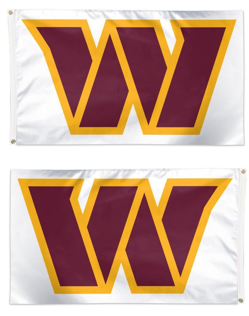 Washington Commanders Flag 3x5 White Logo heartlandflags