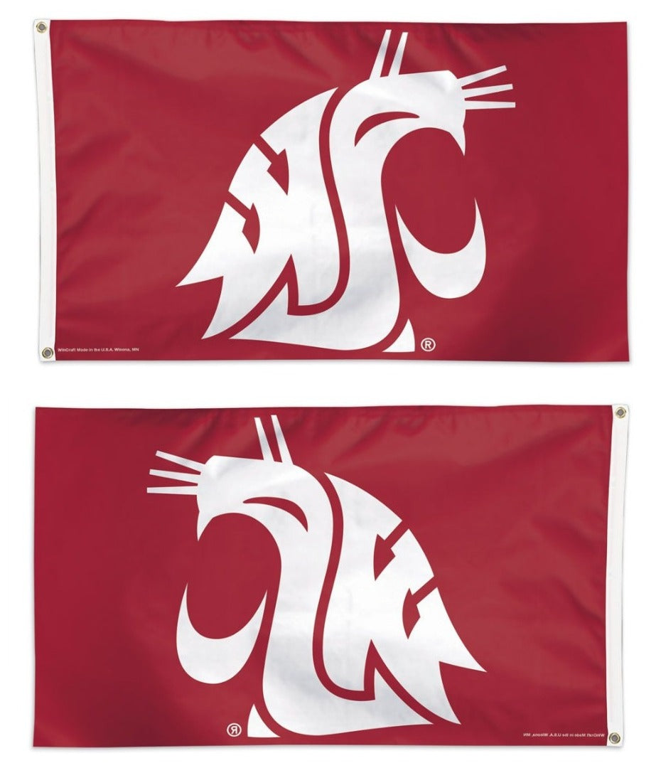 Washington State Cougars Flag 3x5 Logo heartlandflags