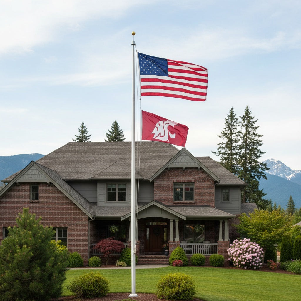 Washington State Cougars Flag 3x5 Logo heartlandflags